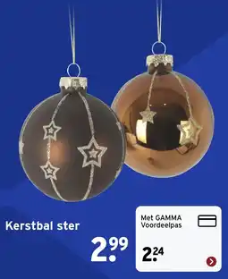 GAMMA Kerstbal ster aanbieding
