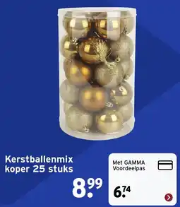 GAMMA Kerstballenmix koper aanbieding
