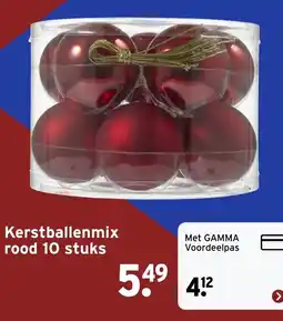 GAMMA Kerstballenmix rood aanbieding