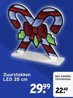 GAMMA Zuurstokken LED 35 cm aanbieding