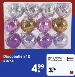 GAMMA Discoballen 12 stuks aanbieding
