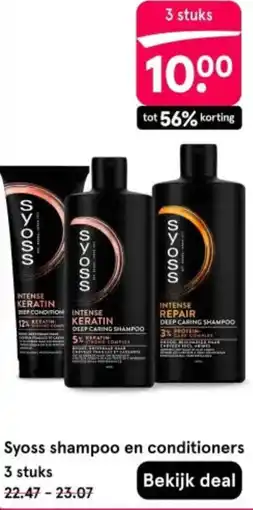Etos Syoss shampoo en conditioners aanbieding