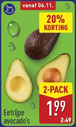 ALDI Eetrijpe avocado's aanbieding