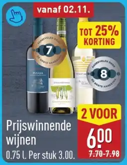 ALDI Prijswinnende wijnen aanbieding