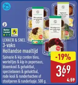 ALDI Lekker & snel 3-vaks hollandse maaltijd aanbieding