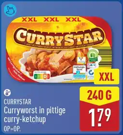 ALDI Currystar Curryworst in pittige curry-ketchup aanbieding