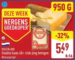 ALDI Molenland Goudse kaas 48+ stuk jong beleggen aanbieding