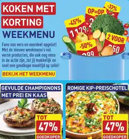 ALDI Gevulde champignons met prei en kaas aanbieding