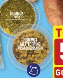 ALDI Hummus met topping aanbieding