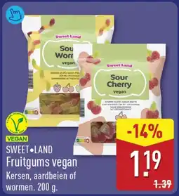 ALDI Sweet Land Fruitgums vegan aanbieding