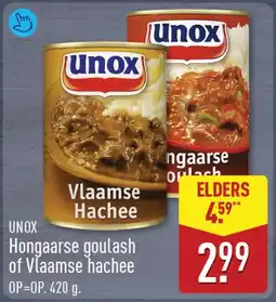 ALDI Unox Vlaamse Hachee aanbieding