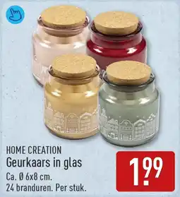 ALDI Home Creation Geurkaars in glas aanbieding