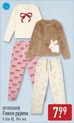 ALDI UP2FASHION Fleece pyjama aanbieding