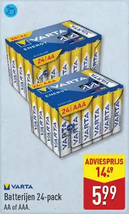ALDI Varta batterijen aanbieding