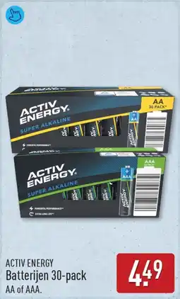 ALDI Activ Energy Batterijen 30-pack aanbieding