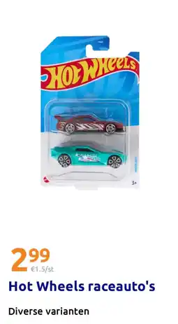 Action Hot Wheels raceauto's aanbieding