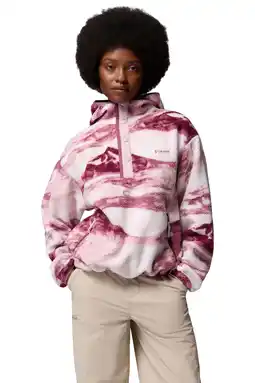 Wehkamp Columbia Helvetiaâ„¢ II fleece hoodie - donkerood/wit/roze aanbieding