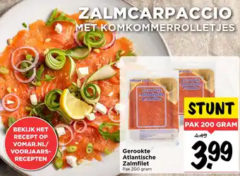 Vomar Voordeelmarkt Gerookte atlantische zalmfilet aanbieding