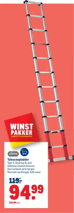 Makro Altrex telescoopladder aanbieding