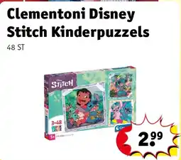 Kruidvat Clementoni Disney Stitch Kinderpuzzels aanbieding