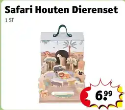Kruidvat Safari Houten Dierenset aanbieding