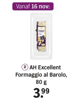 Albert Heijn 2 AH Excellent Formaggio al Barolo, 80 g aanbieding
