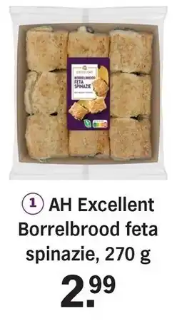 Albert Heijn AH Excellent Borrelbrood feta spinazie aanbieding