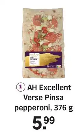 Albert Heijn AH Excellent Verse Pinsa pepperoni aanbieding
