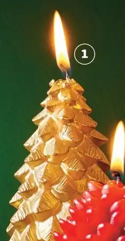 Albert Heijn AH Excellent vormkaars kerstboom goud aanbieding