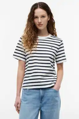 Wehkamp Tommy Hilfiger gestreepte T-shirt - wit aanbieding