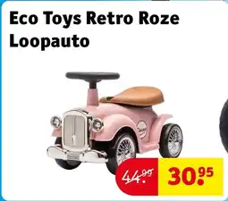 Kruidvat Eco Toys Retro Roze Loopauto aanbieding