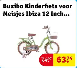 Kruidvat Buxibo Kinderfiets voor Meisjes Ibiza 12 Inch Groen aanbieding
