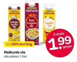 Spar Melkunie vla aanbieding