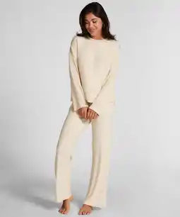 Hunkemoller Hunkemöller Broek Brushed Jersey Wit aanbieding