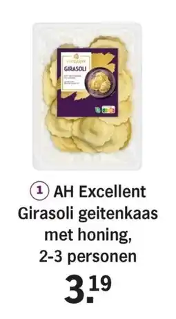 Albert Heijn AH Excellent Girasoli geitenkaas met honing, aanbieding