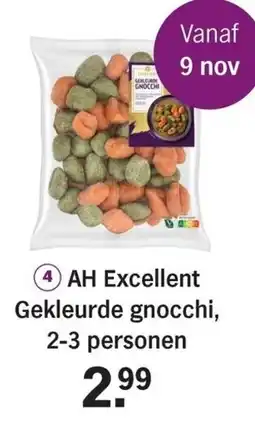 Albert Heijn AH Excellent Gekleurde gnocchi aanbieding
