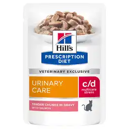 Zooplus 12x85g C/D Urinary Stress met Zalm Hill's Prescription Diet Kattenvoer aanbieding