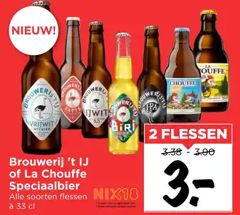 Vomar Voordeelmarkt Brouwerij 't IJ of la chouffe speciaalbier aanbieding