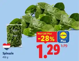 Lidl Spinazie aanbieding