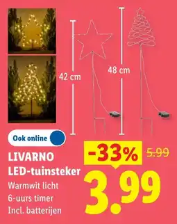 Lidl Livarno LED-tuinsteeker aanbieding