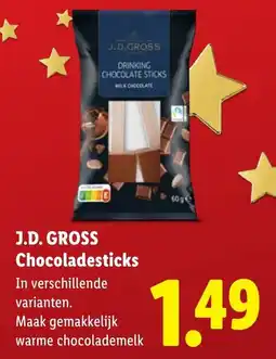 Lidl J.D. Gross Chocoladesticks aanbieding