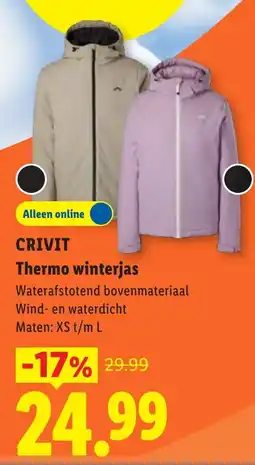 Lidl Crivit Thermo winterjas aanbieding