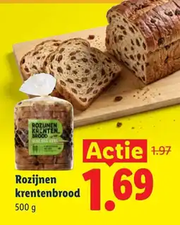 Lidl Rozijnen krentenbrood aanbieding