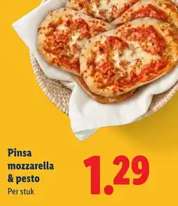Lidl Pinsa mozzarella & pesto aanbieding