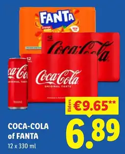 Lidl Coca-Cola of Fanta aanbieding
