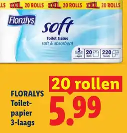 Lidl Floralys Toilet-papier 3-laags aanbieding