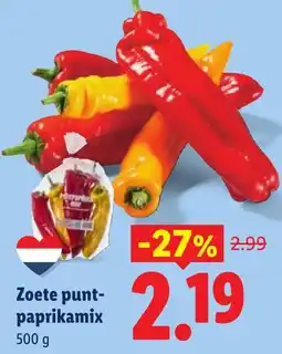 Lidl Zoete punt-paprikamix aanbieding