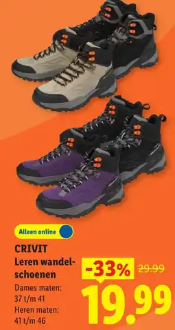 Lidl Crivit Leren wandelschoenen aanbieding