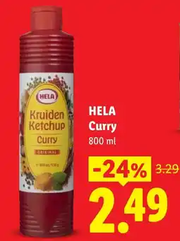 Lidl Hela Kruiden Ketchup Curry aanbieding