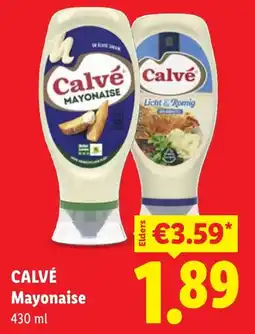 Lidl Calvé Mayonaise aanbieding
